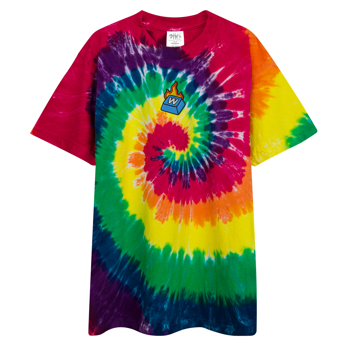 Blue WKEY Oversized tie-dye t-shirt