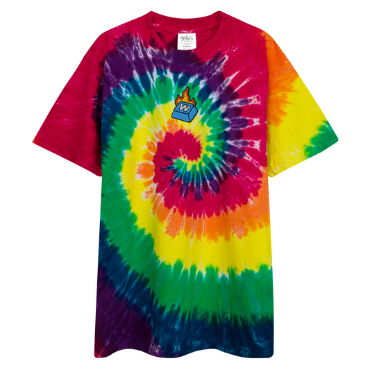 Blue WKEY Oversized tie-dye t-shirt