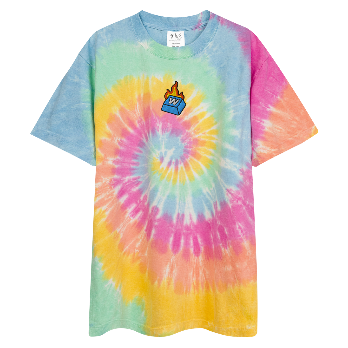 Blue WKEY Oversized tie-dye t-shirt