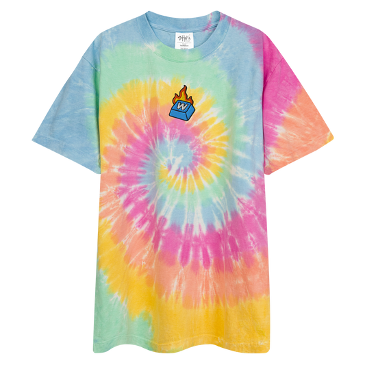 Blue WKEY Oversized tie-dye t-shirt